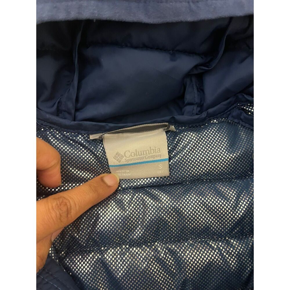 Columbia Kids Youth Boys Insulated Powder Lite Hooded Jacket Blue Size S(8) - Picture 7 of 10